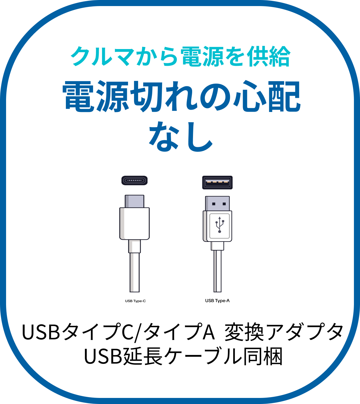 電源切れの心配なし